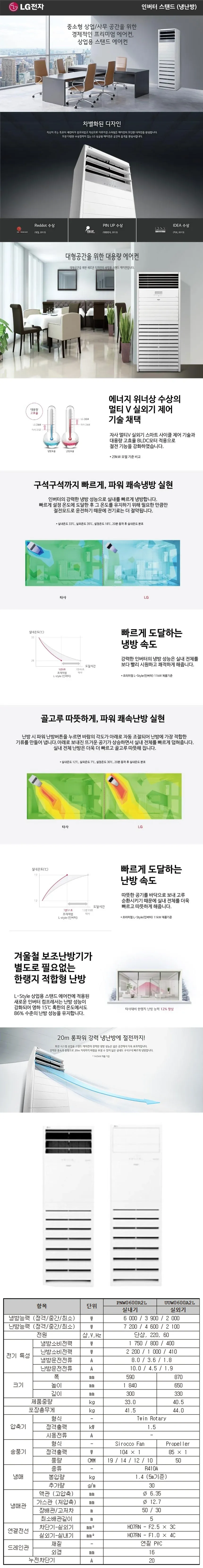 [LG] 냉난방기 스탠드 15평 PW0600R2L 단상 상세 이미지 1