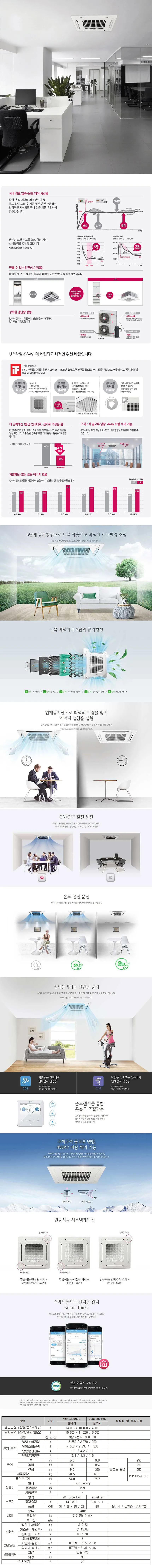 [LG] 냉난방기 천장형 4WAY 36평 TW1300M9L 상세 이미지 1