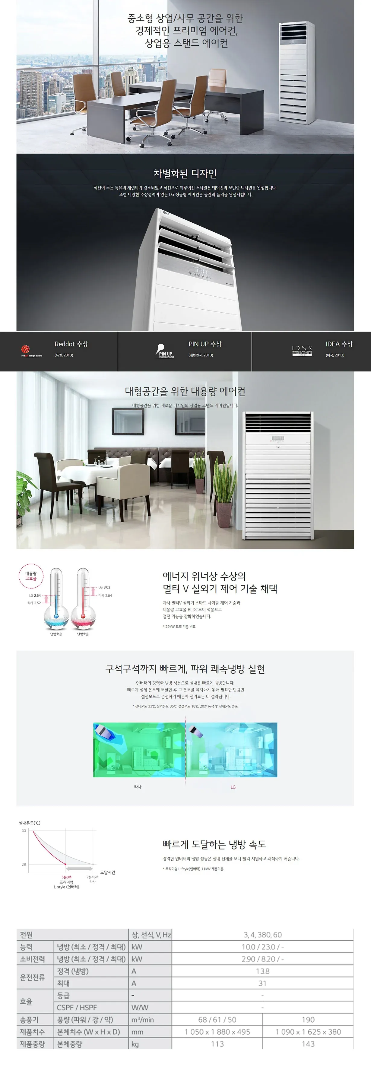 [LG] 에어컨 스탠드 63평 PQ2300F9SF 상세 이미지 1