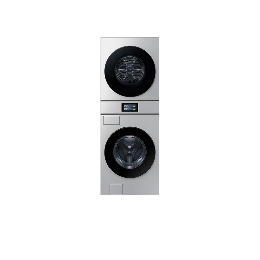 [삼성]비스포크 AI 원바디 세탁기(21kg)+건조기(20kg) 1등급 실버스틸 WH90F2120GBHT