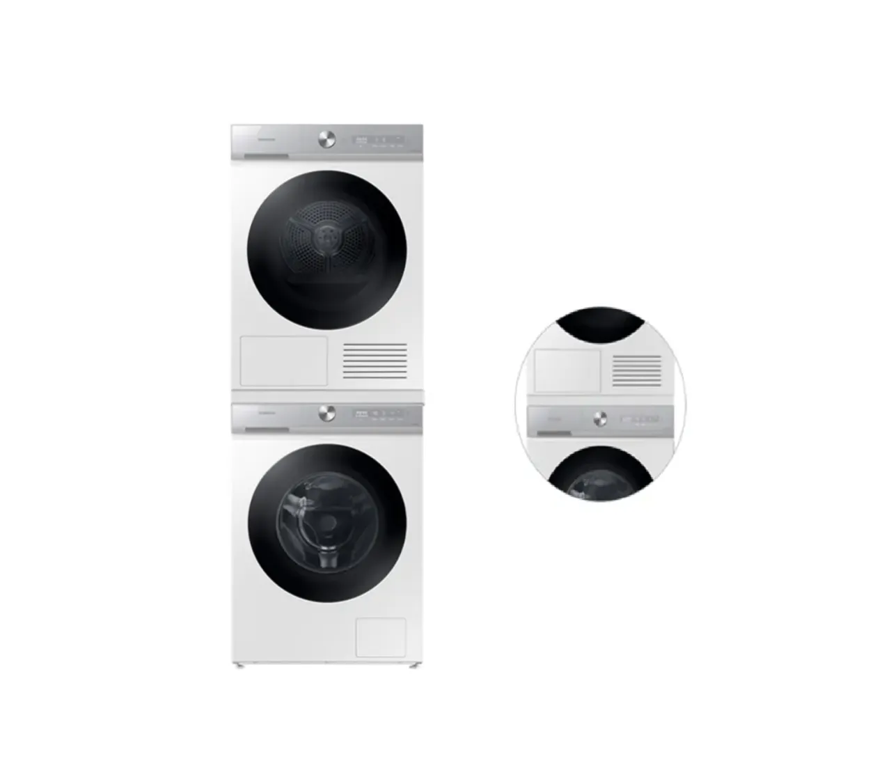 [삼성] 비스포크 그랑데 AI 슬림 세탁기 13kg + 건조기 10kg 화이트