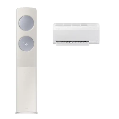 [삼성] 에어컨 무풍 클래식 일반 베이지 스탠드+벽걸이 19평+6평 AF70F19D24ER2S