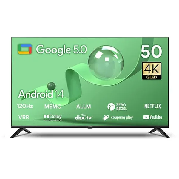 [더함] 스마트 구글 5.0 OS 안드로이드 14 QLED 50인치 120Hz UA501QLED